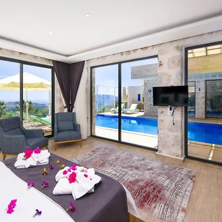 İslamlar 2 Bedroom Secluded With Private Pool Hot Tub Villa Kalkan