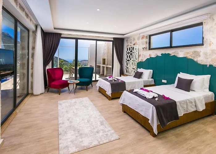 İslamlar 2 Bedroom Secluded With Private Pool Hot Tub * 칼칸