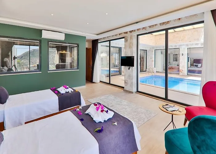 İslamlar 2 Bedroom Secluded With Private Pool Hot Tub 칼칸